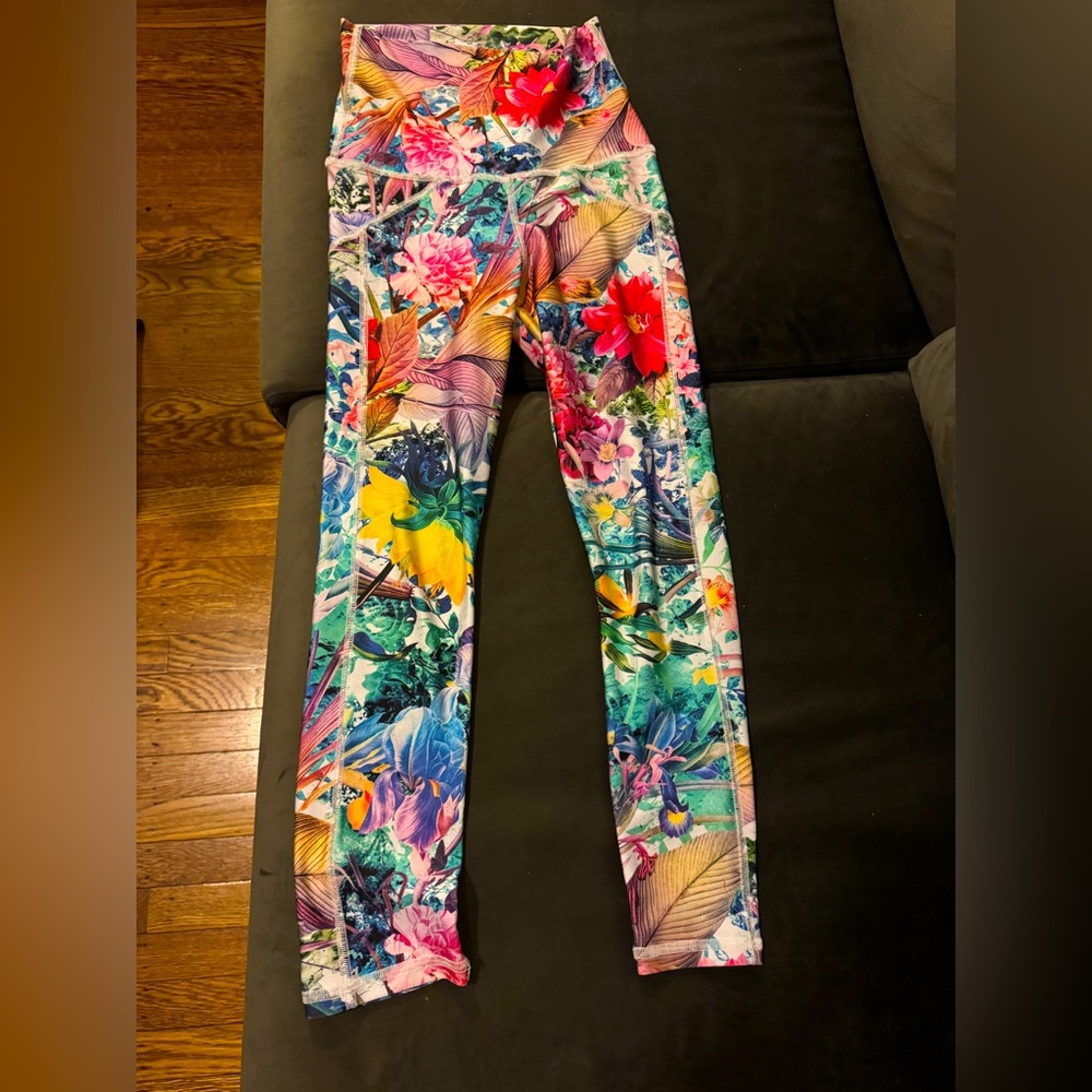 Emily Hsu Designs floral rainbow leggings